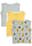 Mee Mee Sleeveless Jabla Pack Of 3 -Yellow & Light